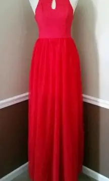 NEW Ark & Co ModCloth Red Elegant Open Back Cocktail Evening Maxi Gown Dress 8