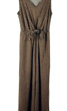 Caution To The Wind Striped One Piece Tank Jumpsuit Medium