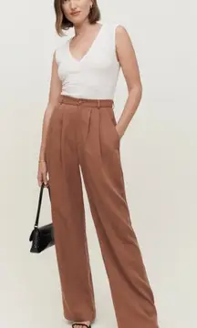 Reformation Mason Wide Leg Size 6 Burnt Orange Color