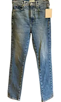 NWT ETICA Women's‎ Medium Wash High Rise Straight ETHICALLY MADE Blue Jeans 27