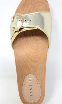 Coach Metallic Gold Women's Mules