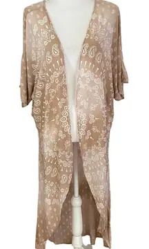 Surf Gypsy Size S Boho Kimono Duster Swim Coverup Cover Mandala Paisley Ombre