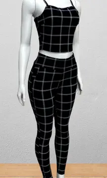 Square Set Crop Top with Pants, 2 Piece Set