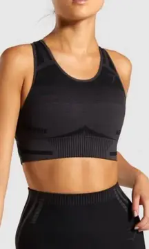 Gymshark Black Geo Ombre Seamless Sports Bra