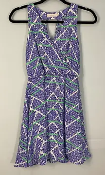 Lush Geometric Print Sleeveless V Neck Wrap Dress Women's XS