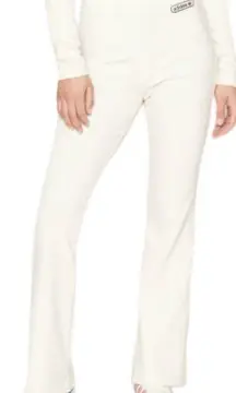 Adidas Originals Retro Luxury Ribbed Flare Pant Off White size S Small