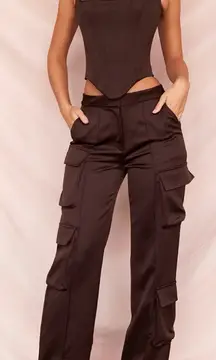 Host of cb Daria cargo chocolate trousers pants NWOT‎ size XS