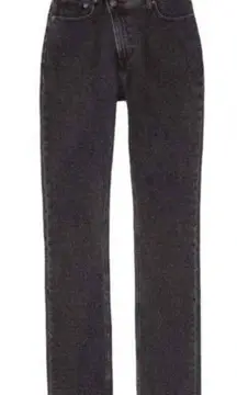 Abercrombie & Fitch A&F The Dad High Rise Jeans Washed Black Wash Siz 25 00 Long