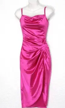 love J Ruched Hot Pink Dress Size S