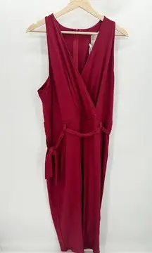 Grace Karin Red Sleeveless One Piece Romper Jumpsuit Viscose Blend Women 2XL NWT