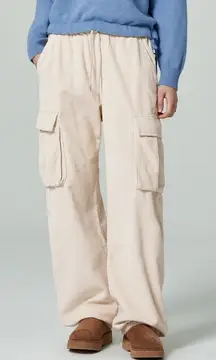 8 Seconds Corduroy  Wide Leg Cargo Pants Ivory Size 64