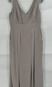 After Six‎ Bridesmaid Dress Women 12 Taupe Maxi Wedding Guest Elegant Has Flaws