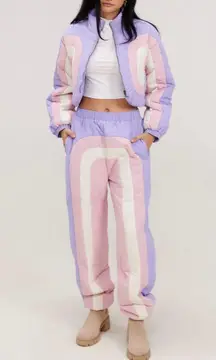 NWOT Poppin puffer cropped Jacket & Down Pants L