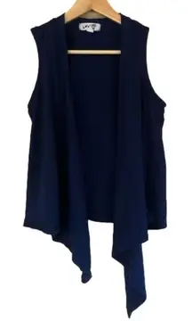 Lov’ ME Zenana open front burnout cotton knit waterfall vest size medium