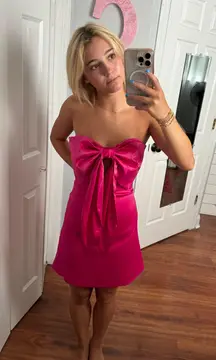 Fashion Nova Pink Bow Dress 