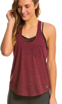 Alo Yoga Extreme Racer Yoga Tank Top Dark Purple Size M