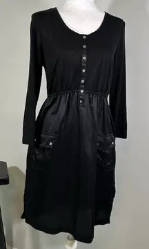 Soma Intimates‎ Women's Small Dress Soft Black Buttons