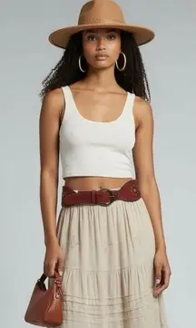 Women’s Vintage Y2K Faux Leather Boho Studded Rhinestone Hip Belt M Red