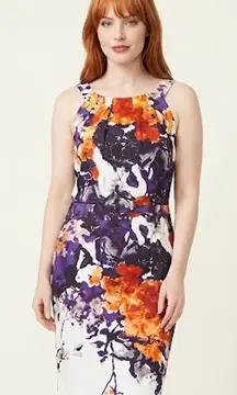 Stunning Andrea Jovine Floral Stealth Dress Size 4 Sleeveless Elegant Versatile