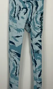 Gymshark Blue Marble Scrunch Butt Women's Small Leggings‎ Activewear