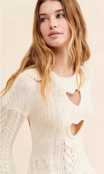 For Love and Lemons Vera Cutout Sweater Dress