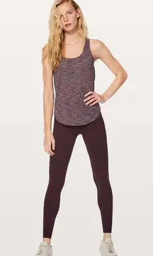 Lululemon Free To Be Serene Tank Heathered Black Cherry Radiant Multi 6