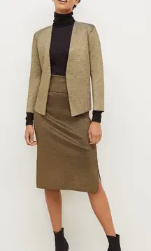 MM Lafleur NWT Woolf Jardigan Gold Size XL Career Academia‎ Sparkly $295 Luxury