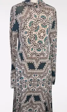 Maeve Anthropologie Knit Long Sleeve Midi Dress Turtleneck Stretch Petite XS