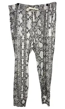 Express Cozy Snakeskin Jogger Pants Lounge Women's XL Drawstring Taper NWT NEW
