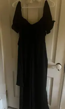 Altard State Fancy Black Romper with bow in the back 