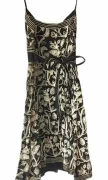 Max Edition Black Embroidered Cocktail Dress