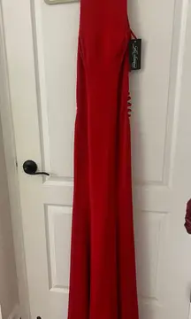 LaFeeme Red Formal cutout Dress, Prom