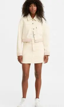 NWT LEVI'S RAINBOW RIBCAGE WOMEN'S SKIRT Off White