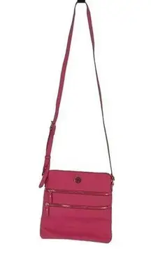 Anne Klein Womens Traveler Adjustable Strap Crossbody Bag Pink One Size