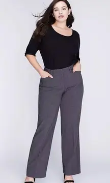 Lane Bryant The Lena Trouser Size 20 Petite Heather GrayCurvy Stretch Career NWT