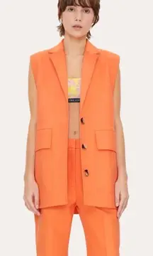 NWT Stine Goya Urban Organic Cotton Blend Oversized Vest Grapefruit Small $460