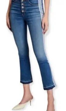 Veronica Beard Carolyn Baby Boot-Cut Jeans Tuxedo Stripe Blue Size 26 2