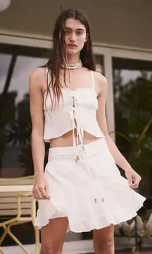 Free People White Skirt Set