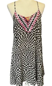 Mara Hoffman Embellished Geometric Beaded Halter Slip Dress – Size M