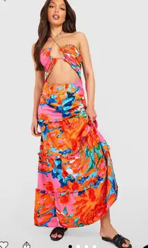 Boohoo Floral Maxi Dress