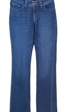 Lee Slender Secret Blue Jeans Size 4 Medium Crystal Accents Lower On The Waist