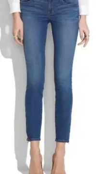 Madewell Skinny Skinny‎ On-Trend Zipper Hem Edgewater Wash Ankle Jeans Size 24