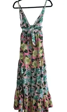 Agua Bendita X Revolve Fairy Conga Multi Floral Print Lace Up Maxi Dress