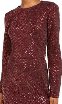 B Darlin Disco Red Sequin Bodycon Dress