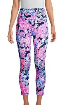 Lilly Pulitzer Leggings Weekender High Rise Midi Navy Turtle Amazement XXS NWT