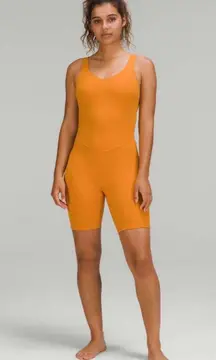 NWT Lululemon Align 8” Bodysuit Onesie size 4 Autumn Orange Nulu Yoga Activewear