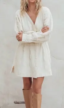 Cult Gaia Talulah Dress in Salt cream ivory