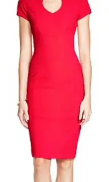 Black Halo Gypsy Rose Sheath Dress Bonfire Red Size 4