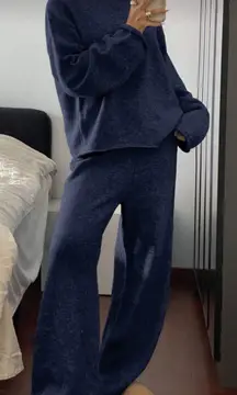 Navy Sweater Set 