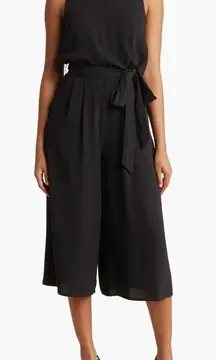 Vince Camuto‎ Moss Crepe Blouson Crop Jumpsuit Black Size 10 NEW WITH TAGS